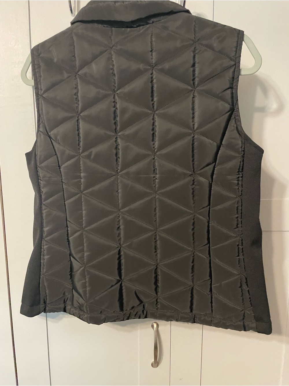 Cavalini Black Quilted Puffer Vest with Leopard Print Lining - Picture 9 of 10